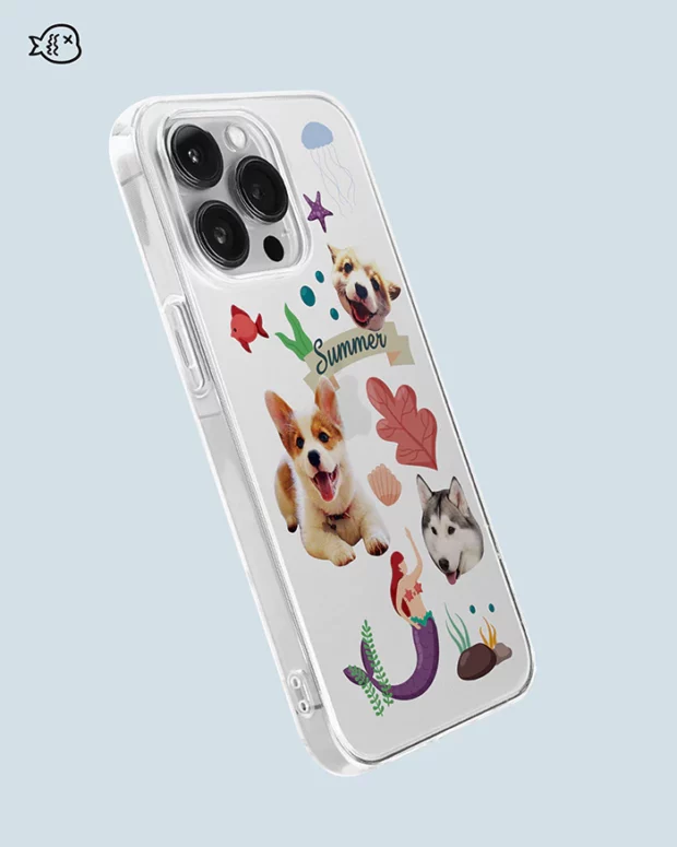 Cute Pet In The Underwater World -Custom Pet Phone Case