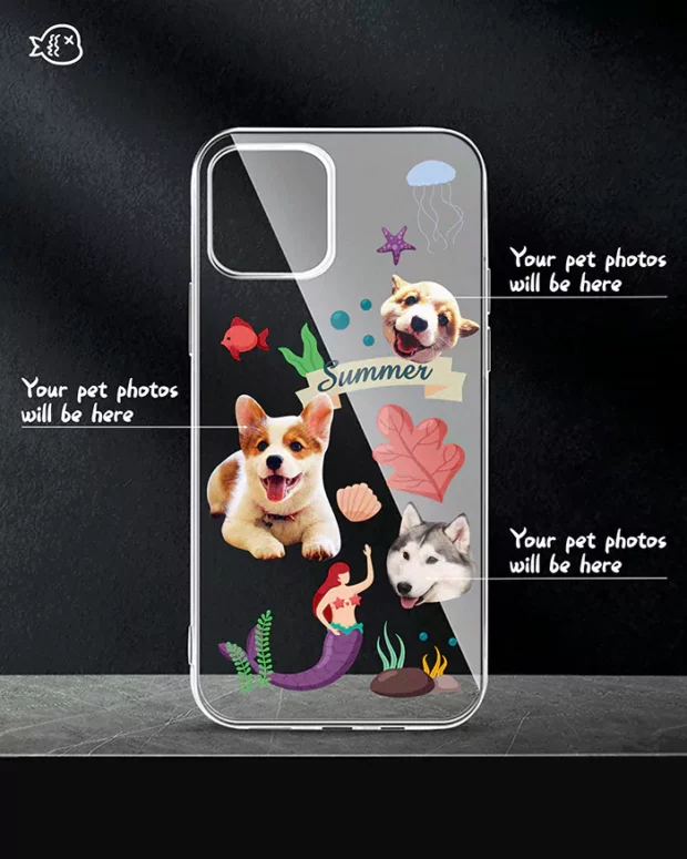 Cute Pets In The Underwater World -Custom Pet Phone Case