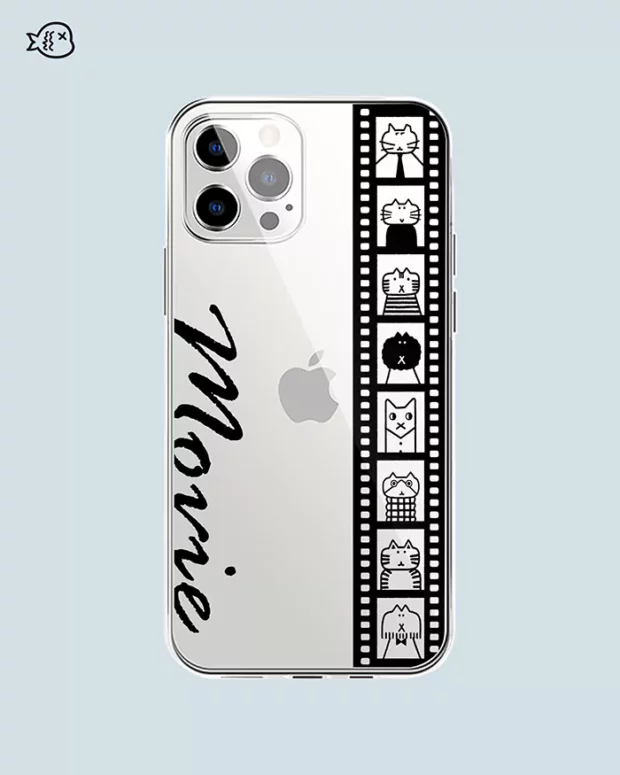 Cat Cartoon Portrait Film Phone Case