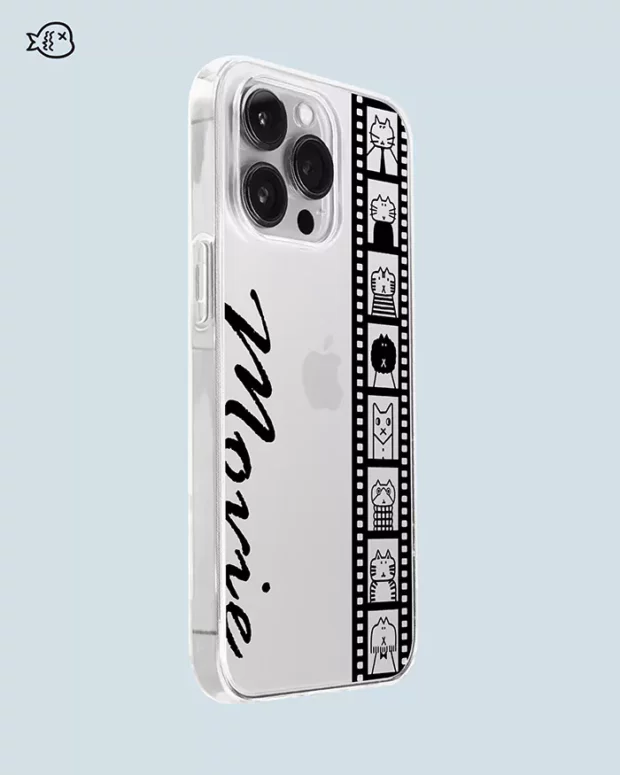 Cat Cartoon Portrait Film Phone Case