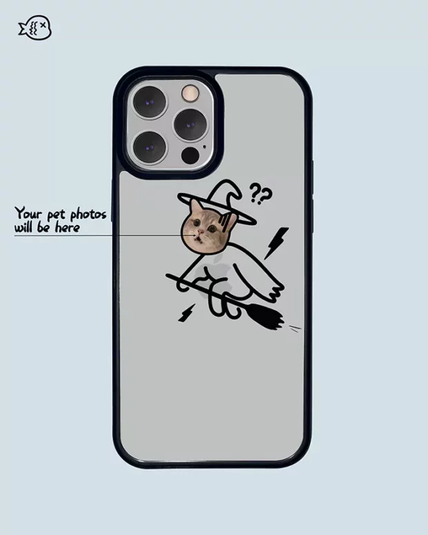 Two Parts Case Funny Pet-Magic Broom | Custom Pet Phone Case