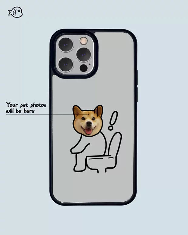 Two Parts Case Funny Pet-Closestool | Custom Pet Phone Case