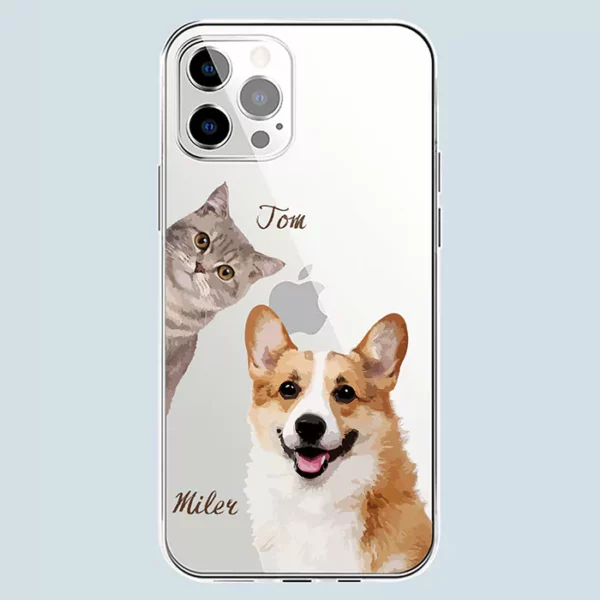 Custom pet illustrated phone case | Personalized Pet Portrait