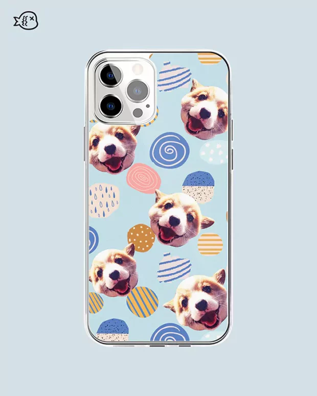 Personalized Pet Phone Case In Circle Pattern | Custom Pet Phone Case