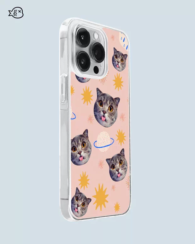 Personalized Pet Phone Case In Planet Pattern | Custom Pet Phone Case