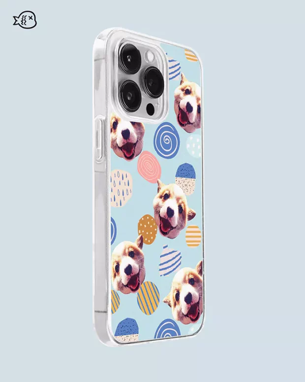Personalized Pet Phone Case In Circle Pattern | Custom Pet Phone Case