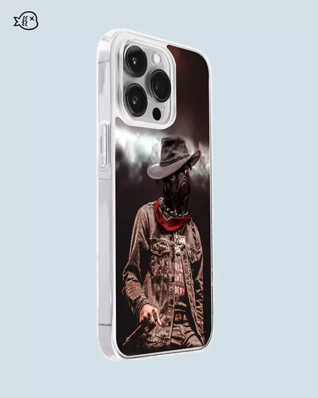 Funny Cowboy Outfit | Personalised Pet Portrait Case | Custom Pet Phone Case