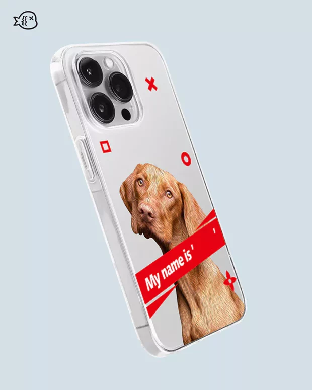 Illustration Personalized Pet Portrait Phone Case | Custom Pet Phone Case
