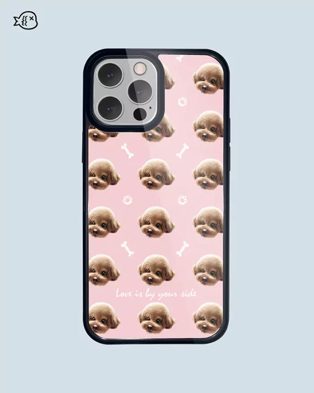 Personalized Pet Phone Case in Bone And Paw Pattern | Custom Pet Phone Case