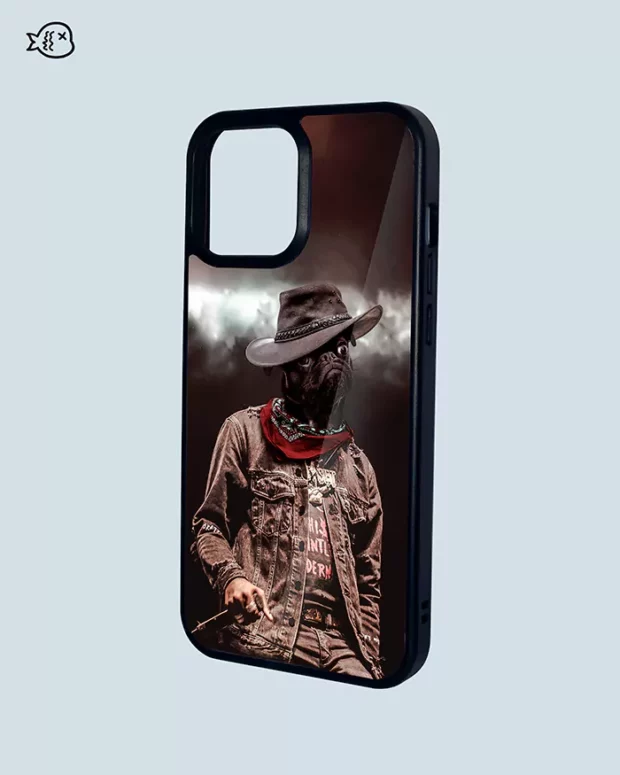 Funny Western Cowboy Outfit | Personalised Pet Portrait Case | Custom Pet Phone Case
