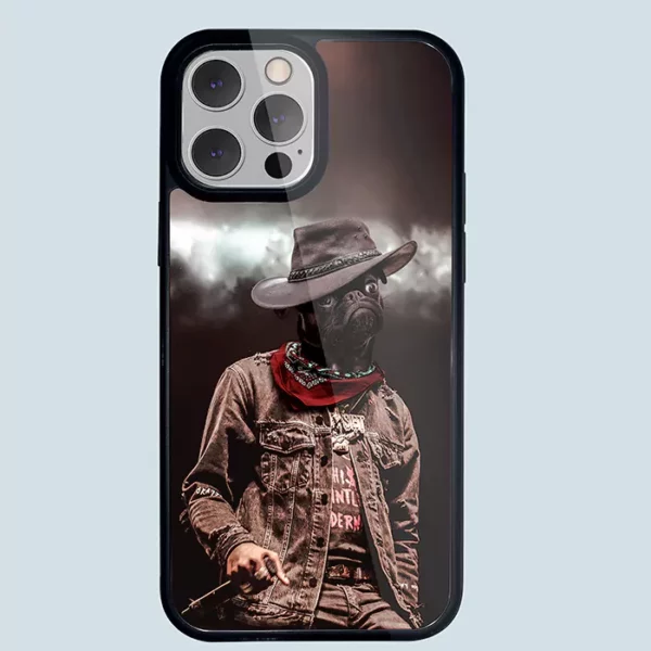 Funny Western Cowboy Outfit | Personalised Pet Portrait Case | Custom Pet Phone Case