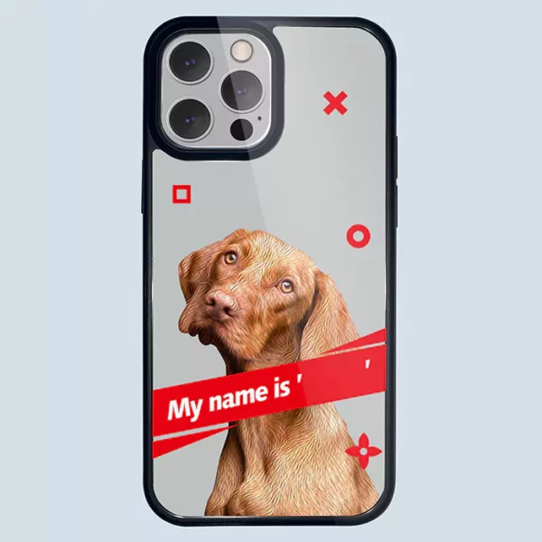 Illustration Personalized Pet Portrait Phone Case | Custom Pet Phone Case