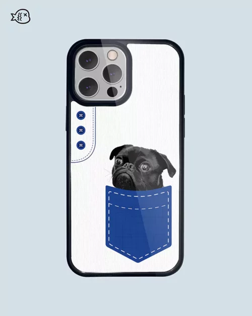 Personalized Pet Pocket Phone Case, Custom Pet Phone Case, Dog Illustration