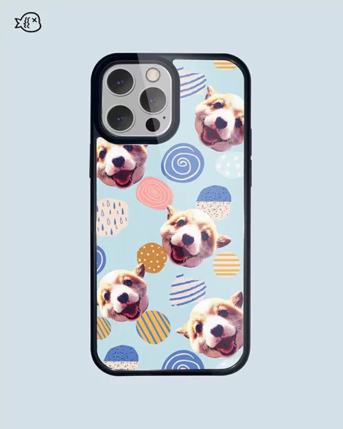 Personalized pet Phone Case in circle pattern | Custom Pet Phone Case