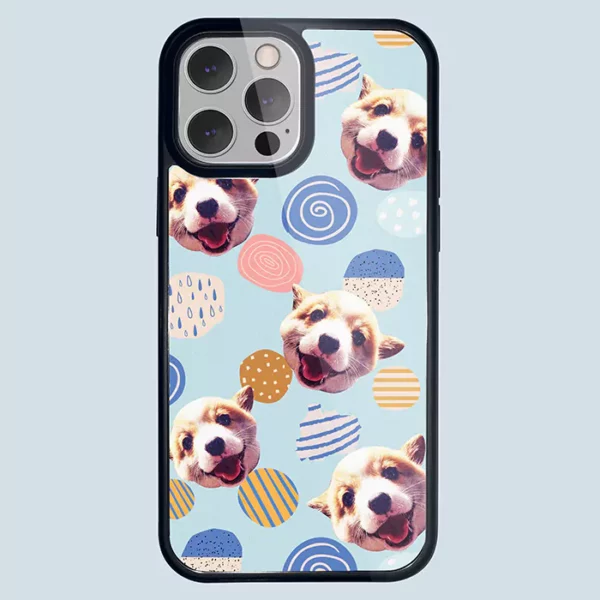 Personalized pet Phone Case in circle pattern | Custom Pet Phone Case