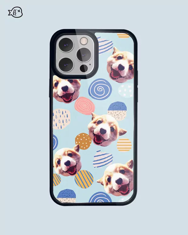 Personalized pet Phone Case in circle pattern | Custom Pet Phone Case