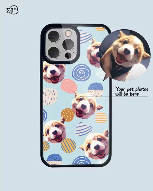 Personalized Pet Phone Case In Circle Pattern | Custom Pet Phone Case