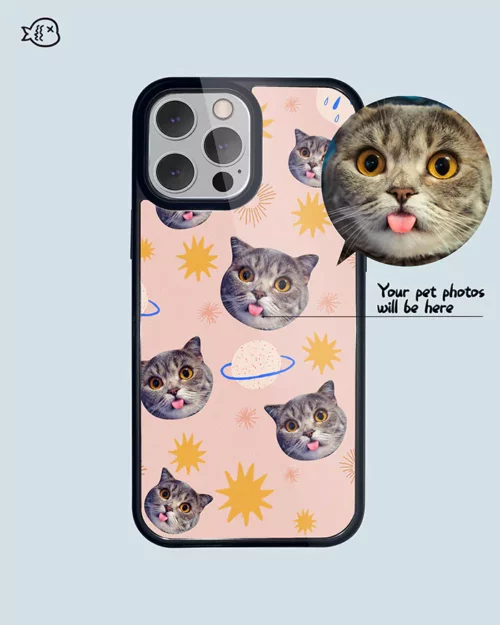Personalized Pet Phone Case In Planet Pattern | Custom Pet Phone Case